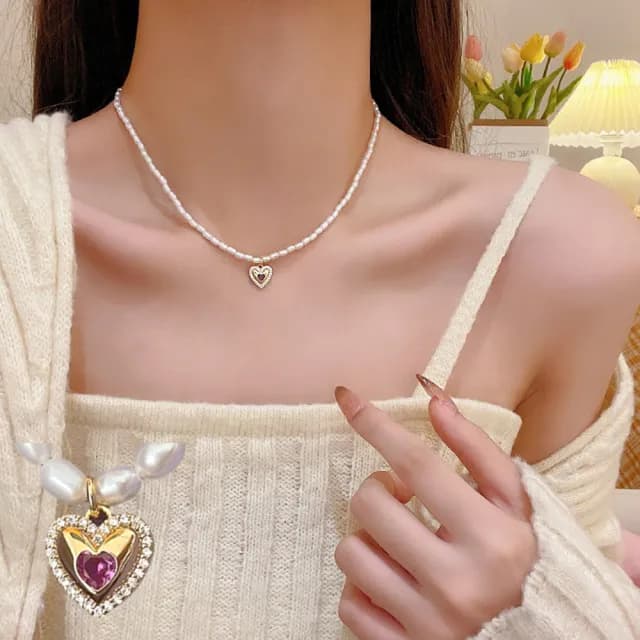 【KT DADA】韓國項鍊 閨蜜項鍊 復古項鍊 女生禮物 禮物 送禮 項鍊女 鎖骨鏈 串珠項鍊 珍珠項鍊