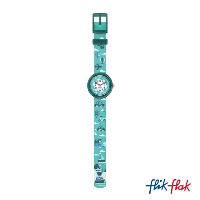 【Flik Flak】兒童手錶 TIME TO MOVE /靜音無秒針/兒童禮物/安全防水/瑞士製造 FBNP228(31.85mm)