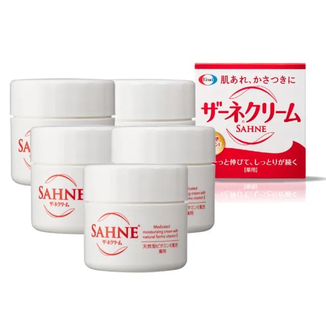 【Eisai 衛采】SAHNE紗奈潤澤乳霜100gx5入(日本原裝 新世代的潤膚保養品)