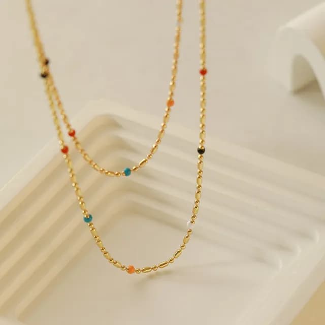 【LEEHER】雙11 飾品/細項鏈/短項鍊/韓國項鍊/串珠項鍊/情人節禮物/閨蜜項鍊/招財項鍊/鎖骨鏈/