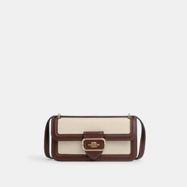 【COACH】蔻馳官方直營 MORGAN斜背手袋-IM/自然色混合色(CR255)