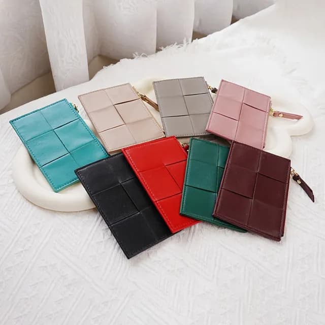 【LEEHER】雙11 編織短夾/卡夾零錢包/小錢包/小錢包/錢包女/零錢包女/卡包/錢包/零錢