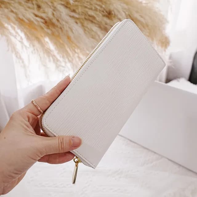 【MoonDy】雙11 包包 高品質 長夾 水波紋長夾 牛皮長夾 長夾 拉鏈長夾 女友生日禮物