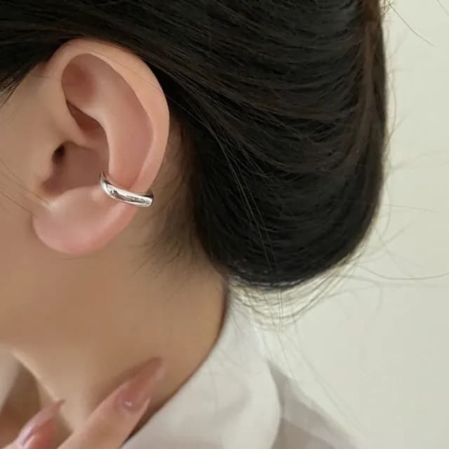 【Oni 歐妮】思念 耳骨夾耳針穿式耳環耳釘耳骨環耳飾(1對入)