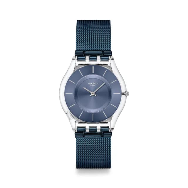 【SWATCH】COOL SKIES 超薄手錶/男錶/女錶/瑞士製造 SS08K120M(34mm)