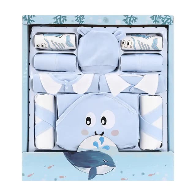 【BRIGA sjxjl005】BRIGA sjxjl005新生兒初生禮盒寶寶用品純棉套裝送禮滿月見面禮物(sjxjl005)