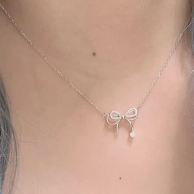 【LEESA】999純銀項鍊/女生項鍊/韓國項鍊/銀飾品/蝴蝶項鍊/鎖骨項鍊/女朋友生日禮物/情人節禮物