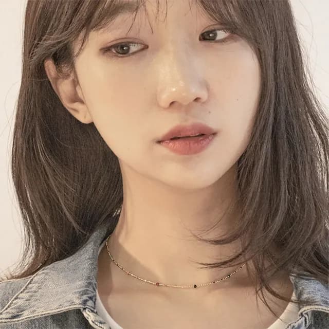 【LEESA】情人節禮物 七夕 細項鏈\鎖骨鏈\串珠項鍊\IU同款\閨蜜項鍊\招財項鍊\項鍊\飾品配件\日系項鍊\短項