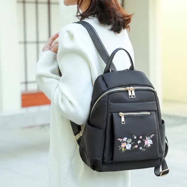 【LEEHER】情人節禮物 七夕 外出旅行背包 刺繡包包 女生包包 刺繡雙肩包 可愛背包 尼龍後背包 時尚媽咪包