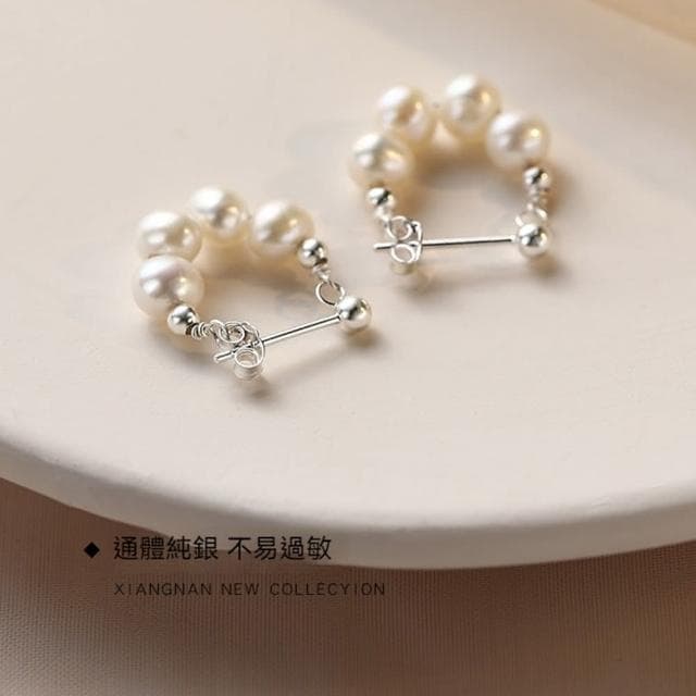 【LEEHER】耳環純銀/低敏耳環/銀針耳環/韓國飾品/韓國耳環/生日小物/生日禮物/耳環/銀耳環/鈍銀耳飾