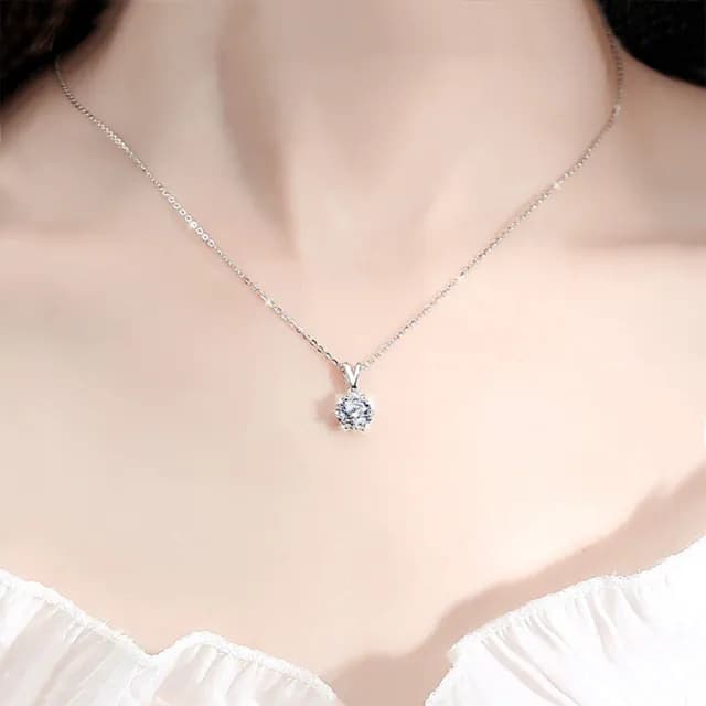 【LEESA】S925純銀項鍊\情人節禮物\鋯石項鍊\女生項鍊\項鍊女\情侶項鍊\造型項鍊\高級飾品