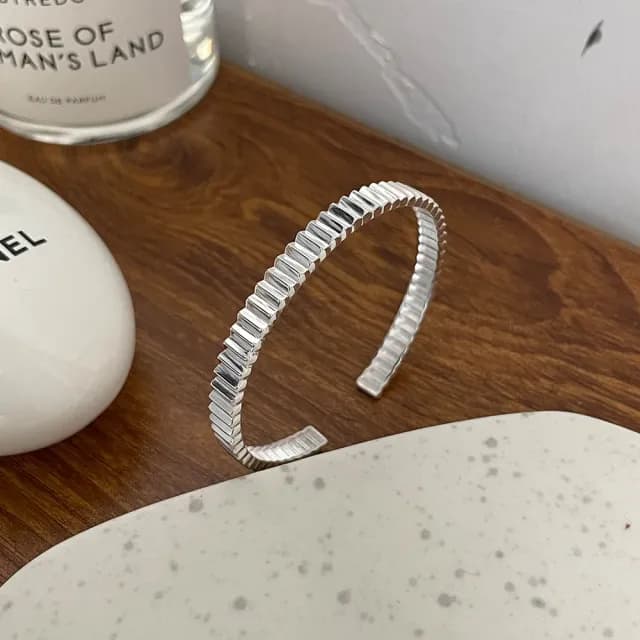 【LEESA】純銀手環\齒輪手鐲\情侶手環\閨蜜手環\簡約手環\不規則手環個性手環\銀手環\禮物\生日