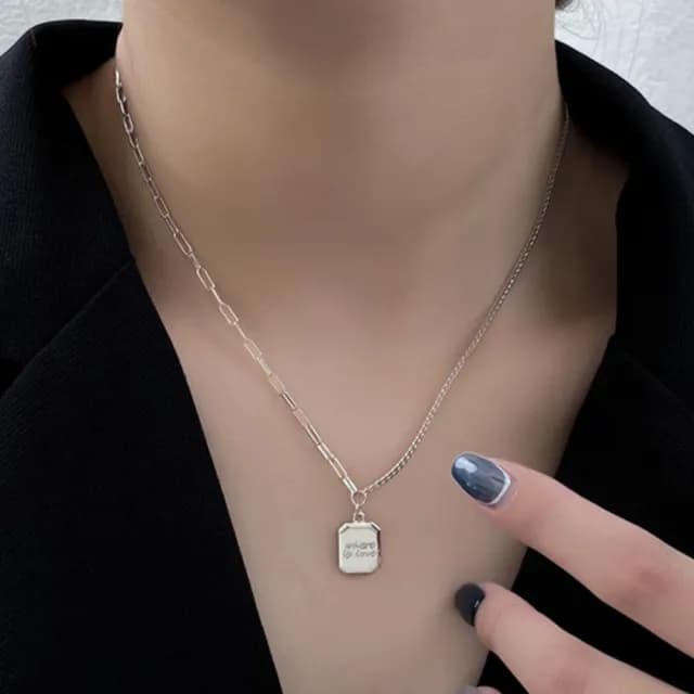 【LEESA】S925純銀項 韓國項鍊 韓款項錬 閨蜜 項鍊 禮品 情侶禮物 網紅項鍊 簡約風格 銀項鍊