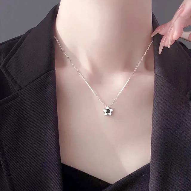 【LEESA】花環項鍊\純銀項鍊\閨蜜項鍊\鎖骨鏈\造型項鍊\高級飾品\短項鍊\女朋友生日禮物\送禮\