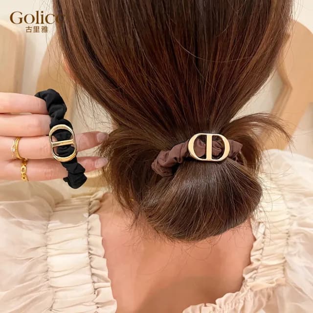 【Golicc】髮圈組合 買1送1 法式簡約優雅(99購物限定 生日 髮飾 頭飾 大腸圈 髮夾 禮物)