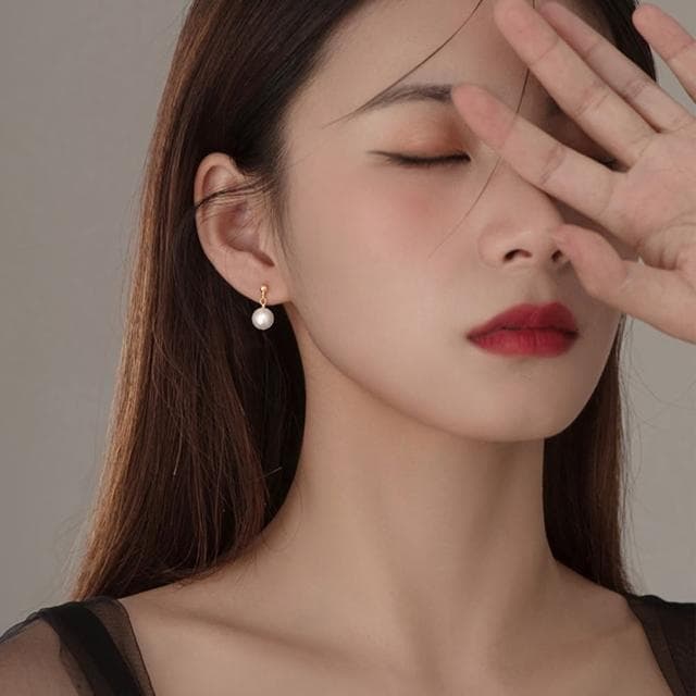 【KT DADA】母親節禮物 耳環 天然珍珠 s925銀 飾品 女生飾品 貝珠耳釘 2022年秋冬耳環 抗過敏耳環 復古耳環
