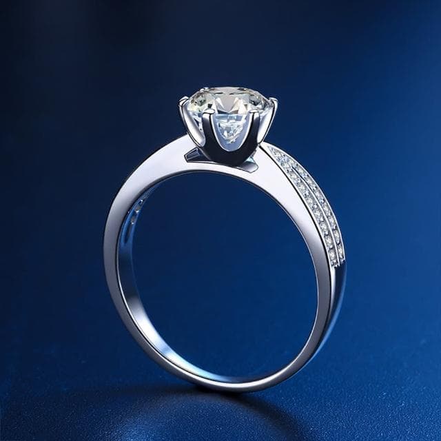 【LEESA】鋯石戒指\高級飾品\仿真鋯石\貴婦\時尚\手飾\女朋友禮物\莫桑石石\婚戒\名牌精品\高貴