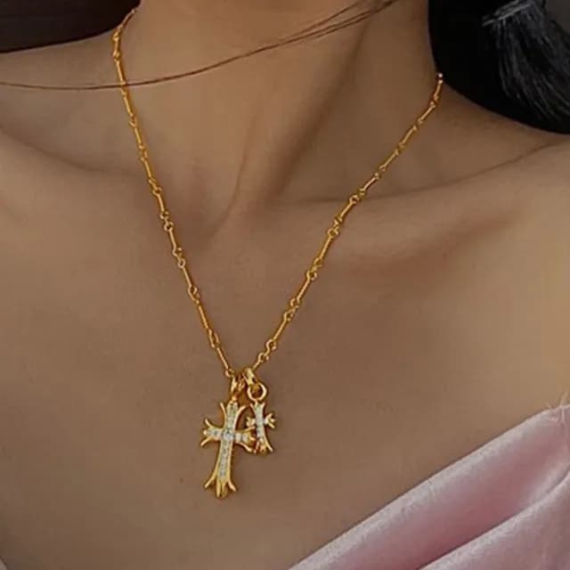 【MoonDy】情人節禮物 包包 項鍊 金項鍊 十字架項鍊 嘻哈項鍊 女生項鍊 歐美項鍊 韓國項鍊 小眾項鍊 復古項