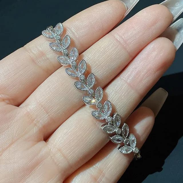【LEESA】純銀手鍊\S925銀飾品\莫桑鋯手鍊\生日禮物\微型手鍊\手鍊\手環\細手鍊\閨蜜手鍊
