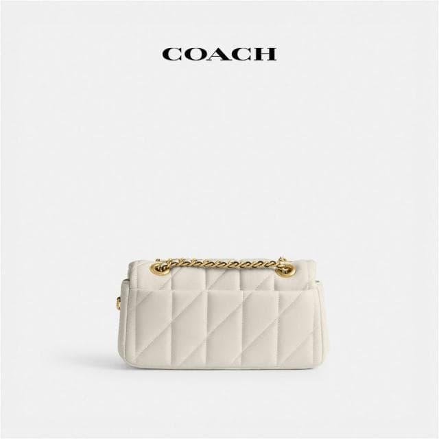 【COACH】蔻馳官方直營 TABBY絎縫 20號單肩手袋-B4/粉筆白色(CP149)