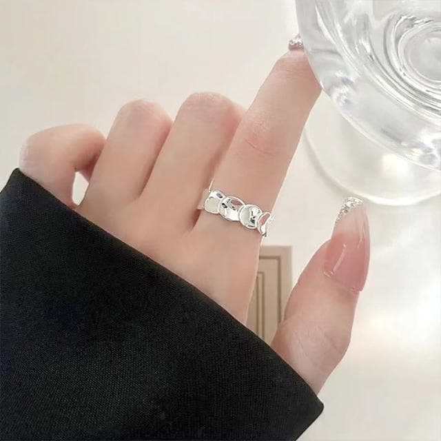 【LEESA】寬戒指\925純銀戒指\女戒指\戒指\可調式戒指\個性戒指\情人節禮物\小禮物\女生禮物\戒