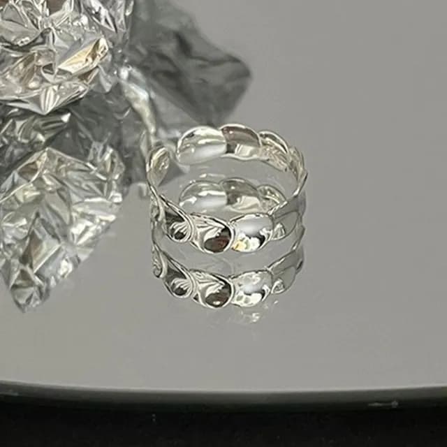 【LEESA】寬戒指\925純銀戒指\女戒指\戒指\可調式戒指\個性戒指\情人節禮物\小禮物\女生禮物\戒