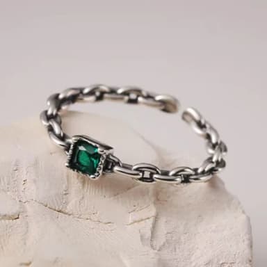 【LEESA】925純銀戒指\可調式戒指\女生戒指\晶石戒指\高級飾品\女友生日禮物\婚禮小禮物\情侶禮