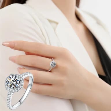 【LEESA】戒指女\可調節\合成鑽石\婚禮穿搭\伴娘禮服\情人節禮物\戒指\鑽戒\女生禮物
