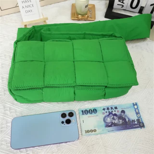 【MoonDy】情人節禮物 包包 包包  斜背包 秋冬 尼龍包包 編織包包 女生側背包 韓國包包 斜背包女 大方包 小