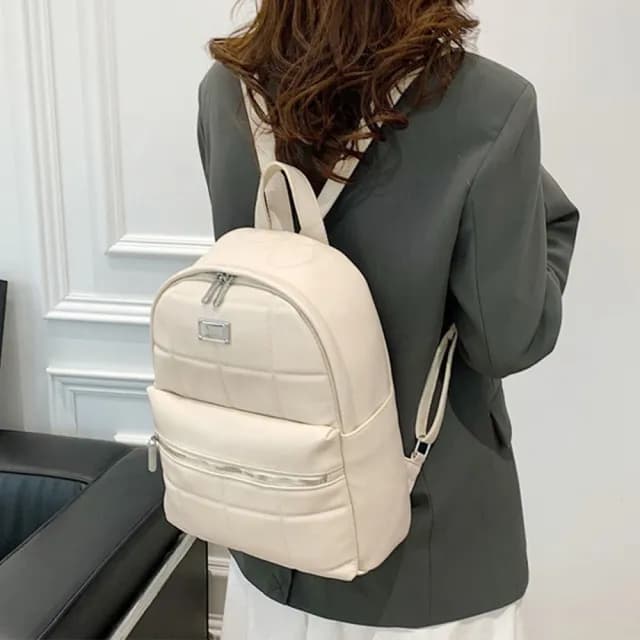 【MoonDy】情人節禮物 包包 包包 後背包 可愛包包 豆腐包 小包 大容量後背包 媽媽包 韓國後背包 白色包包 i