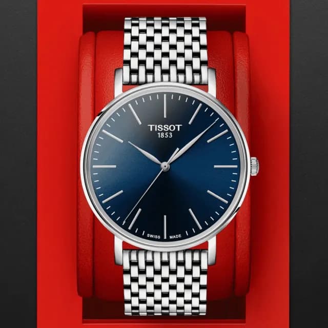 【TISSOT 天梭 官方授權】EVERYTIME 簡約時尚石英腕錶 七夕 情人節 送禮 推薦(T1434101104100)