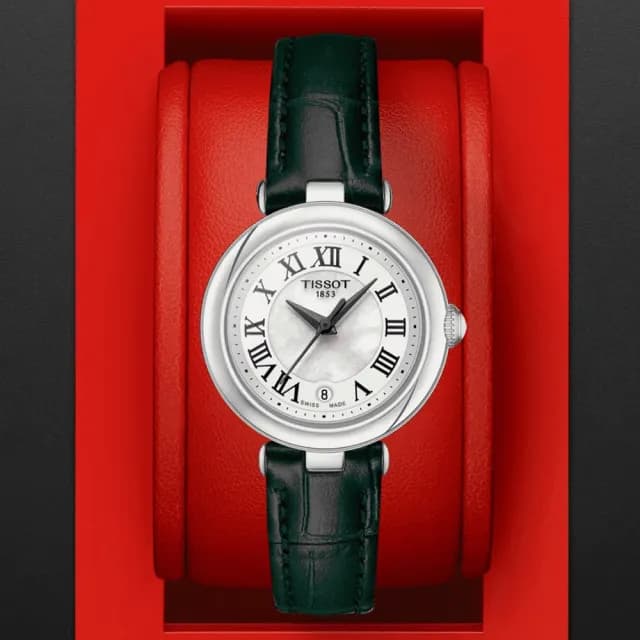 【TISSOT 天梭 官方授權】BELLISSIMA 珍珠母貝 羅馬石英腕錶 七夕 情人節 送禮 推薦(T1260101611302)