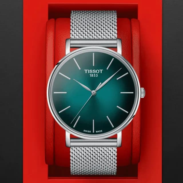 【TISSOT 天梭 官方授權】EVERYTIME 經典簡約米蘭帶腕錶 畢業禮物 送禮 推薦(T1434101109100)