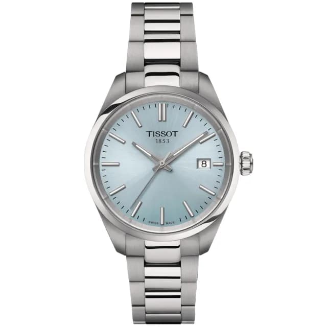 【TISSOT 天梭 官方授權】PR100 冰藍色 簡約時尚石英腕錶 畢業禮物 送禮 推薦(T1502101135100)