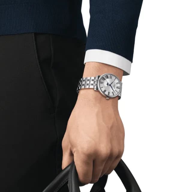 【TISSOT 天梭 官方授權】CARSON 月相羅馬石英腕錶 畢業禮物 送禮 推薦(T1224231103300)