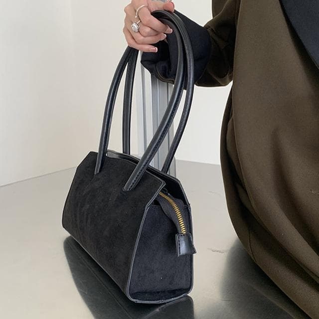 【LEESA】母親節禮物 麂皮包包\法棍包\絨布包包\輕便\包包\女士包包\腋下包\復古包\簡約\單肩包