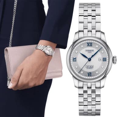 【TISSOT 天梭 官方授權】Le Locle 20周年鑽石機械女錶 贈原廠皮帶 母親節 禮物 送禮(T0062071103601)
