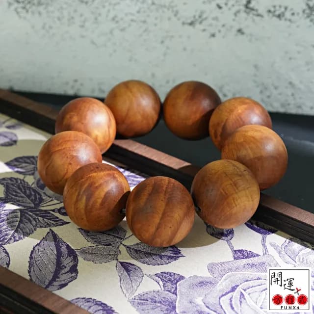 【開運方程式】台灣梢楠手珠30mm油路閃花(避邪擋煞、開運手鍊佛珠)