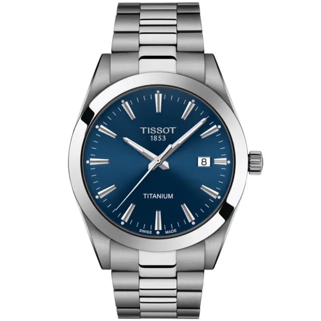 【TISSOT 天梭 官方授權】GENTLEMAN 鈦金屬 簡約紳士石英腕錶 父親節 禮物  送禮 推薦(T1274104404100)