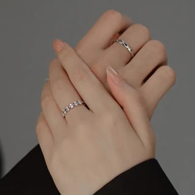 【MoonDy】母親節禮物 結婚戒指 情侶戒指 訂婚戒指 對戒 求婚戒指 純銀戒指 鑽石戒指 可調式戒指 男戒指 女