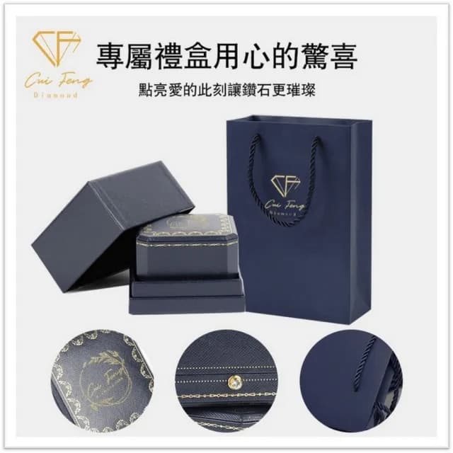 【CF鑽飾】耳環 莫桑鑽《微笑》(七夕 情人節 耳釘 耳針 耳飾 禮物  求婚 生日)