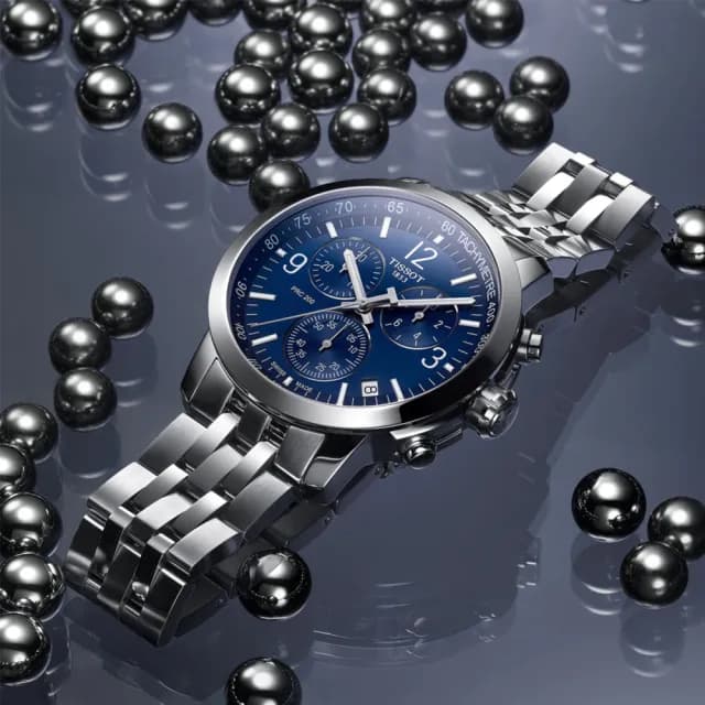 【TISSOT 天梭 官方授權】PRC 200 三眼計時石英腕錶 畢業禮物 送禮 推薦(T1144171104700)