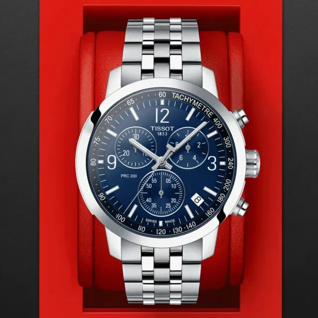 【TISSOT 天梭 官方授權】PRC 200 三眼計時石英腕錶 畢業禮物 送禮 推薦(T1144171104700)