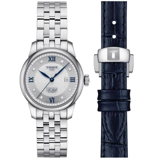 【TISSOT 天梭 官方授權】LE LOCLE 力洛克 20週年 真鑽機械腕錶 母親節 禮物 推薦(T0062071103601)