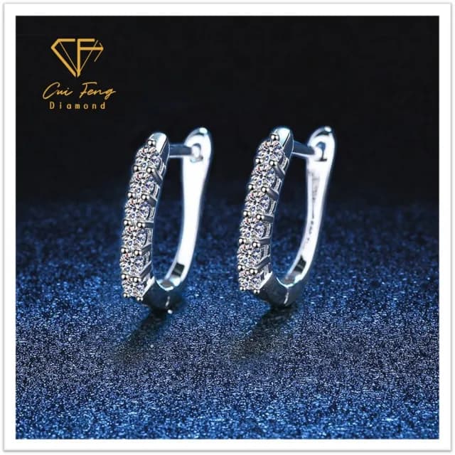 【CF鑽飾】耳環 莫桑鑽《邂逅》(雙11限定  耳釘 耳針 耳飾 求婚 聖誕 交換禮物 生日)