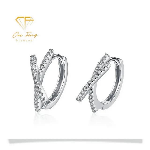 【CF鑽飾】耳環 莫桑鑽《相遇》(雙11限定  耳釘 耳針 耳飾 求婚 生日 聖誕 交換禮物)