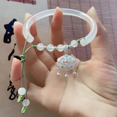 【KT DADA】包包 編織手鍊 生日禮物 手鍊 純銀手鍊 手鐲 平安鎖手鍊 玉手鍊 玉髓手鐲 招財手鍊 平安
