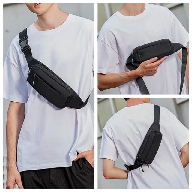【LEEHER】父親節禮物 潮牌新款/男士包包/男生包包/胸包男/尼龍牛津布/運動包包/單肩包/斜挎包/日系小背包