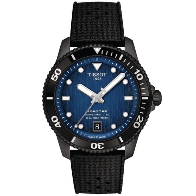 【TISSOT 天梭】SEASTAR1000海星系列 潛水機械腕錶 母親節 禮物 推薦(T1208073704100)