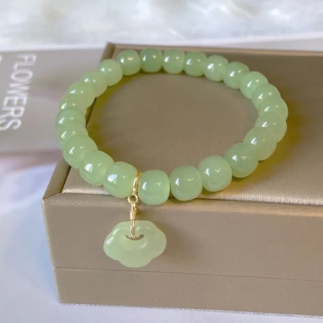【MoonDy】雙11 包包 手串 手鍊 女生手鍊 和田玉平安扣 如意吊墜 開運手鍊 串珠手鍊 和田玉手串